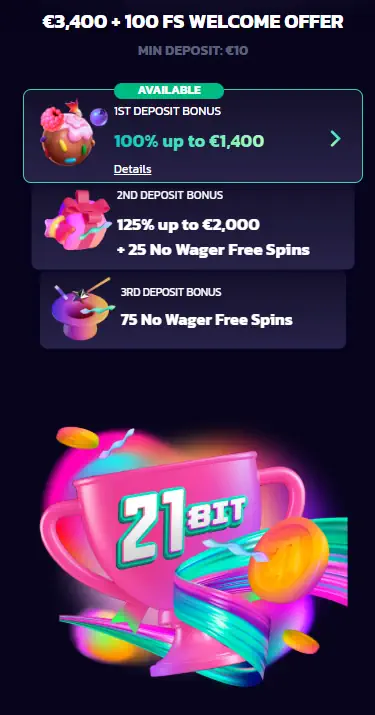 Mobile promotional banner showing casino bonus offer on a smartphone screen